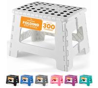 Utopia Home Sgabello Bambini Pieghevole - Antiscivolo Portatile Bianco