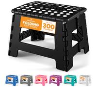 Utopia Home Sgabello Bambini Pieghevole - Antiscivolo Portatile Nero