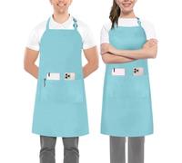Utopia Kitchen 2 Pezzi Grembiule cucina per uomini e donne - regolabile 2 tasche Cuoco Grembiule con nastri lunghi per barbecue, ristoranti, caffetterie e giardinaggio