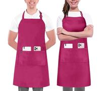 Utopia Kitchen - Confezione da 2 grembiuli con lacci extra lunghi, colore: Rosa