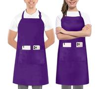 Utopia Kitchen - Confezione da 2 Grembiuli Lavoro con Lacci Extra Lunghi, Colore: Viola