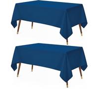 Utopia Kitchen Rectangle Table Cloth 2 Pack [60x102 Inches, Royal Blue] Tablecloth Machine Washable Fabric Polyester Table Cover for Dining, Buffet Parties, Picnic, Events, Weddings and Restaurants