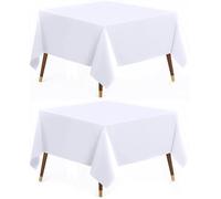 Utopia Kitchen Tovaglia Antimacchia - 137x137 cm, Lavabile in Lavatrice Copritavolo - Ottimo per Feste, Eventi, Matrimoni e Ristoranti (54 x 54 pollici)