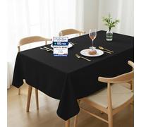 Utopia Kitchen Tovaglia Antimacchia - 150 x 300 cm (Confezione da 1, Nero) Lavabile in Lavatrice Copritavolo - Ottimo per Feste, Eventi, Matrimoni e Ristoranti (59 x 118 Pollici)