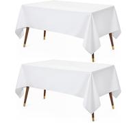 Utopia Kitchen Tovaglia Antimacchia 152 x 213 cm (Confezione da 2 Bianco)