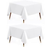 Utopia Kitchen Tovaglia Antimacchia - 152x152 cm, Lavabile in Lavatrice Copritavolo - Ottimo per Feste, Eventi, Matrimoni e Ristoranti (60 x 60 pollici)