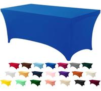 Utopia Kitchen Tovaglia Estensibile [6 Piedi, 183 cm] - Copritavolo in Spandex Lavabile e Resistente alle Rughe per Eventi e Feste (Confezione da 1, Blu)