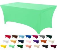 Utopia Kitchen Tovaglia Estensibile [6 Piedi, 183 cm] - Copritavolo in Spandex Lavabile e Resistente alle Rughe per Eventi e Feste (Confezione da 1, Verde Brillante)