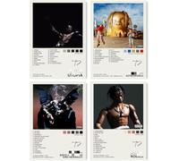 Utopia - Poster su tela autografato da Astroworld Birds in the Trap Sing McKnight Rodeo, edizione limitata, decorazione artistica da parete per soggiorno e camera da letto, senza cornice: 20 x 30 cm