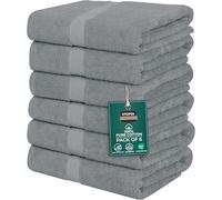 Utopia, Set di 6 asciugamani da 61 x 122 cm, 500 g/m², in 100% cotone filato ad anello, medi, leggeri e altamente assorbenti, ad asciugatura rapida, per hotel, spa e bagno (grigio (cool grey))