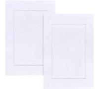Utopia Towels - 2 Tappeti da Bagno in Cotone, 53 x 86 cm, Bianco | 100% Cotone Ring-Spun, Altamente Assorbente, Lavabile in Lavatrice, asciugamani per i piedi