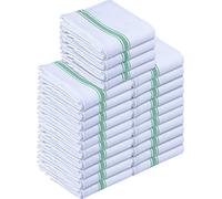 Utopia Towels - 200 GSM Asciugapiatti, 38 x 64 CM, Asciugamani Da Cucina In Cotone, Set Di Asciugamani Da Bar e Da Tè Morbidi e Riutilizzabili (24 Confezioni, Verde)