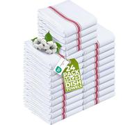 Utopia Towels - 200 GSM Asciugapiatti, 38 x 64 CM, Asciugamani Da Cucina In Cotone, Set Di Asciugamani Da Bar e Da Tè Morbidi e Riutilizzabili (24 Confezioni, Rosso)