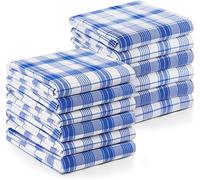 Utopia Towels - 200 GSM Asciugapiatti, 38 x 64 CM, Asciugamani Da Cucina In Cotone, Set Di Asciugamani Da Bar e Da Tè Morbidi e Riutilizzabili (12 Confezioni, Blu Bianco