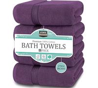 Utopia Towels - 4 Set Asciugamani da Bagno (69 x 137 cm) - Asciugamani in Cotone per Hotel e Spa, Massima Morbidezza e assorbenza (Porpora)