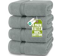 Utopia Towels - 4 Set Asciugamani da Bagno (69 x 137 cm) - Asciugamani in Cotone per Hotel e Spa, Massima Morbidezza e assorbenza (Grigio Freddo)