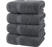 Utopia Towels - 4 Set Asciugamani da Bagno (69 x 137 cm) - Asciugamani in Cotone per Hotel e Spa, Massima Morbidezza e assorbenza (Grigio)