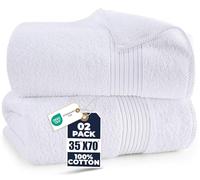 Utopia Towels - Asciugamani Bagno extra Large Confezione da 2-100% Cotone Filato ad Anelli, Ultra Morbido e Altamente Assorbente, Telo da Bagno Spesso 180 x 90 cm (Bianco)