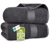 Utopia Towels Asciugamani Bagno,Confezione da 2, 180 x 90 cm, Grigio