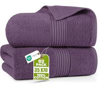 Utopia Towels - Asciugamani Bagno extra large confezione da 2-100% cotone filato ad anelli, ultra morbido e altamente assorbente, telo da bagno spesso 180 x 90 cm (Prugna)