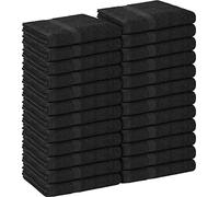 Utopia Towels - Asciugamani da palestra in cotone, confezione da 24 pezzi, colore: nero, 40,6 x 68,6 cm, non candeggiante, in cotone filato ringspun, massima morbidezza e assorbenza, facile da pulire