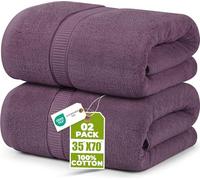 Utopia Towels Asciugamani Di Lusso, 90 x 180 CM, 2 Pezzi, Prugna