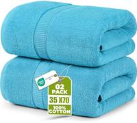Utopia Towels Asciugamani Di Lusso, 90 x 180 CM, 2 Pezzi, Turchese