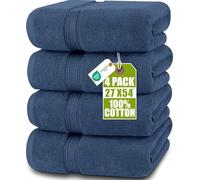 Utopia Towels Set 4 Asciugamani da Bagno 69x137cm Cotone Marina | Per Hotel e Spa, Massima Morbidezza, Massima Assorbenza, Lavabile in lavatrice,100% cotone premium