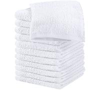 Utopia Towels, Set di 12 asciugamani in 100% cotone filato ad anelli, salviette per il viso, altamente assorbenti e morbidi (bianco)