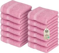 Utopia Towels - Set di 12 Asciugamani Per il Viso Premium, Perfetti Per l'uso in Palestra, Nella Spa, Nel Bidet, a Mano 30 x 30 cm, 100% Cotone (Rosa)