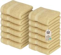 Utopia Towels - Set di 12 Asciugamani Per il Viso Premium, Perfetti Per l'uso in Palestra, Nella Spa, Nel Bidet, a Mano 30 x 30 cm, 100% Cotone (Champagne)
