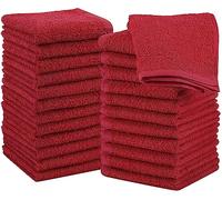 Utopia Towels - Set Di 24 Asciugamani - 100% Cotone Filato Ad Anelli, Asciugamano Di Flanella Di Qualità Superiore, Altamente Assorbente e Morbido (Rosso)