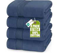 Utopia Towels Set di 4 Asciugamani da Bagno, 68x137cm, Marina | 100% Cotone Filato ad Anello, Asciugatura Rapida, Altamente Assorbenti, Morbidi al Tatto, Perfetti per l'Uso Quotidiano