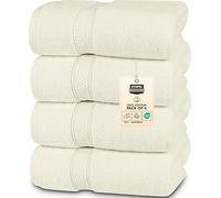 Utopia Towels, set di 4 teli da bagno (68,6 cm x 137 cm), 100% cotone filato ad anello, 600 g/m², leggeri e altamente assorbenti, asciugatura rapida, perfetti per l’uso quotidiano, avorio