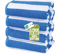 Utopia Towels Set di 4 teli da mare Cabana di : blu
