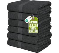 Utopia Towels Set di 6 asciugamani da bagno medi, 100% cotone filato ad anello (61 x 122 cm), medi, leggeri e altamente assorbenti, ad asciugatura rapida, asciugamani di alta qualità per hotel, spa e
