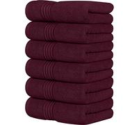 Utopia Towels Burgunderrote Handtücher, 100% gekämmte, ringgesponnene Baumwolle, ultraweich und sehr saugfähig, 600 g/m², extra-große, dicke Handtücher, Hotel- und Spa-Qualität, Handtücher (6 Stück)