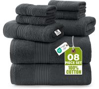 Utopia Towels Set di 8 asciugamani in cotone 100%, morbidi e assorbenti per l'us