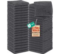 Utopia Towels, Set di asciugamani da 30 x 30 cm, in 100% cotone filato ad anelli, altamente assorbenti e morbidi, colore bianco (confezione da 60, grigio)