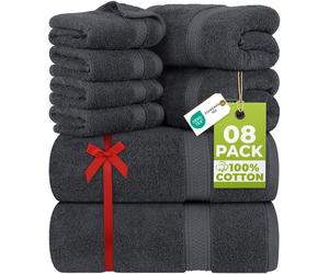 Utopia Towels Set Di Asciugamani Da 8 pezzi 2 Asciugamani Da Bagno 2 Asciugamani