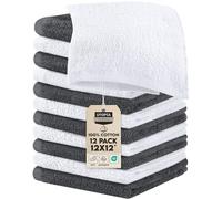 Utopia Towels Set di asciugamani in cotone, confezione da 24-100% cotone filato ad anello, asciugamani per il viso in flanella di alta qualità, altamente assorbenti e morbidi al tatto (confezione da