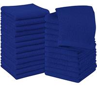 Utopia Towels Set di asciugamani in cotone, confezione da 24-100% cotone filato ad anello, asciugamani per il viso in flanella di alta qualità, altamente assorbenti e morbidi al tatto (confezione da