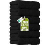 Utopia Towels - Set di Asciugamani Mani (6 Pezzi, 41x 71 cm) - 100% Cotone - Perfezionare per Hotel & Spa - Massima Morbidezza e assorbenza da Parte di (Nero)