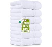 Utopia Towels Set di asciugamani Premio, 6 pezzi, 41x71 cm, Bianco | 100% cotone, morbidissimo, molto assorbente