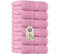 Utopia Towels, Set di asciugamani premium, 100% cotone filato ad anelli, ultra morbido e molto assorbente, 600 g/m², per bagno, palestra, doccia, hotel e spa, 40,6 x 71,1 cm, rosa, 6 pezzi