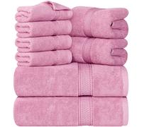 Utopia Towels - Set di asciugamani premium da 8 pezzi, 2 asciugamani da bagno, 2 asciugamani per le mani e 4 salviette, 600 g/m , 100% cotone fil