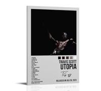 Utopia-Travis Scott - Poster artistico anti schizzi per soggiorno e camera da letto, dipinti da appendere adatti per molteplici scenari, non c'è bisogno di perforare, facile da installare, adatto per