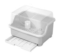 UTOQIA - Scolapiatti e scolapiatti in acciaio inox, organizer da cucina per stoviglie e ciotole, salvaspazio, per lavello, colore bianco, 40 x 26 x 31 cm