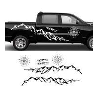 UTOYA Adesivi Laterali per Pickup, Grafica 4X4, Decalcomanie in Vinile per Montagne, Adatti per Ford F-150, Toyota Hilux, Dodge RAM 1500, Isuzu Dmax, GMC