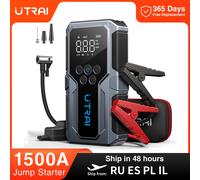 UTRAI 1500A Avviatore di emergenza per auto Accumulatori e caricabatterie di riserva Portatile 150PSI Pompa di aria Batteria per auto Booster di emergenza Dispositivo di avviamento Avviamento per auto